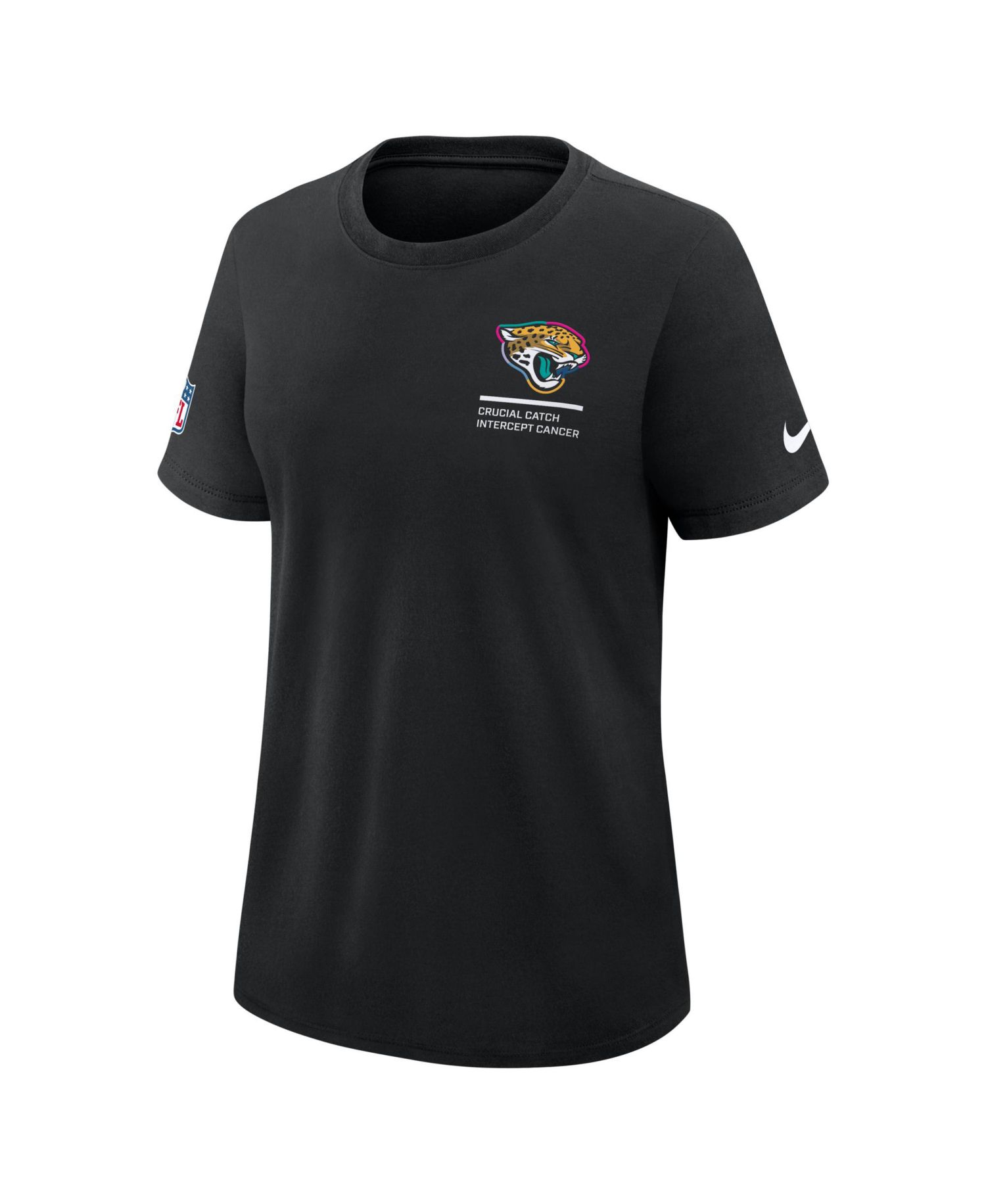 Women's Black Jacksonville Jaguars 2025 NFL Crucial Catch Tri-Blend Dri-FIT T-Shirt