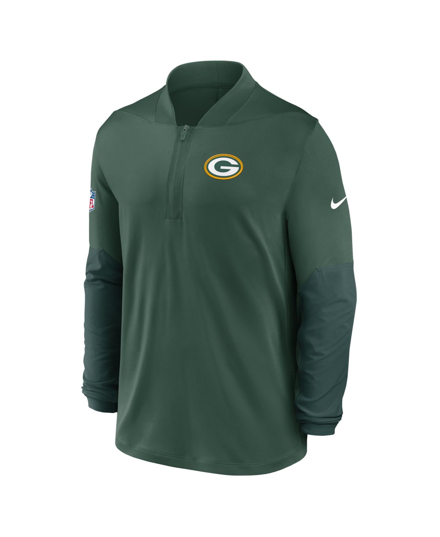 Men's Green Green Bay Packers Sideline Dri-FIT Half-Zip Pullover Sweatshirt