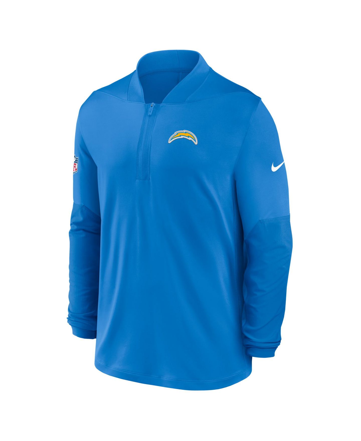 Мужская толстовка Nike Powder Blue Los Angeles Chargers Sideline Dri-FIT Half-Zip Pullover — фото 5