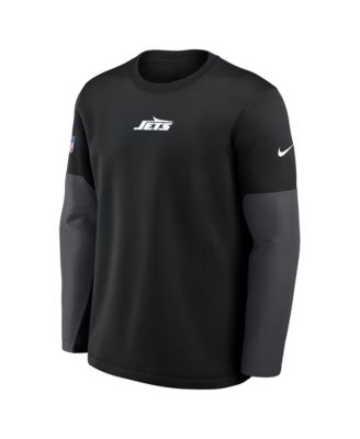 Men's Black New York Jets Sideline Scripted to Win Performance Long Sleeve T-Shirt