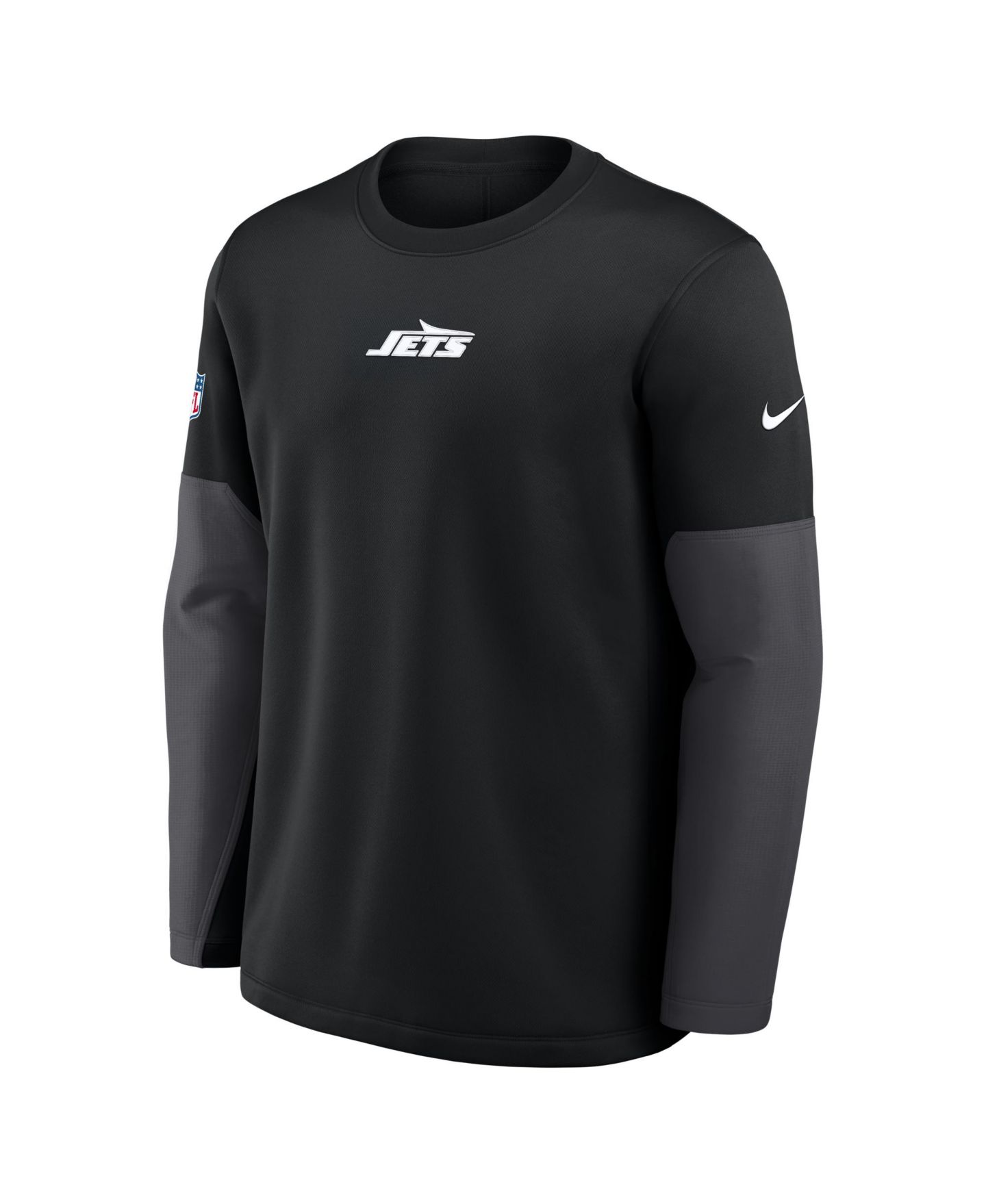 Мужская футболка Nike Black New York Jets Sideline Scripted to Win Performance Long Sleeve — фото 5