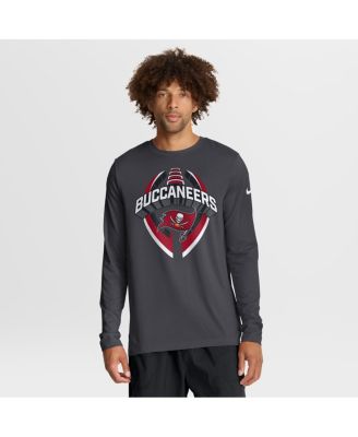 Nike - Men's Anthracite Tampa Bay Buccaneers Primetime Legend Icon Performance Long Sleeve T-Shirt