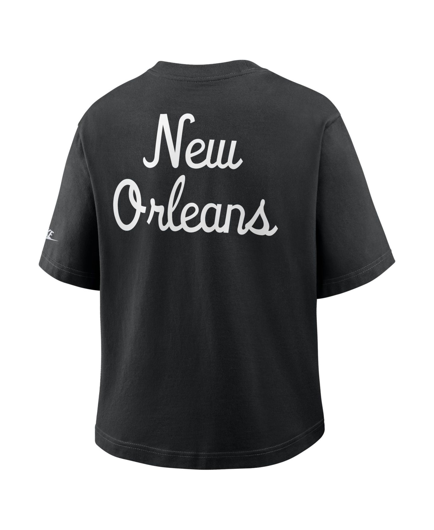 Женская футболка Nike Black New Orleans Saints Rewind Pocket Boxy — фото 5