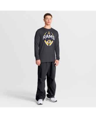 Men's Anthracite Los Angeles Rams Primetime Legend Icon Performance Long Sleeve T-Shirt