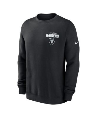 Men's Black Las Vegas Raiders Primetime Club Fleece Pullover Sweatshirt