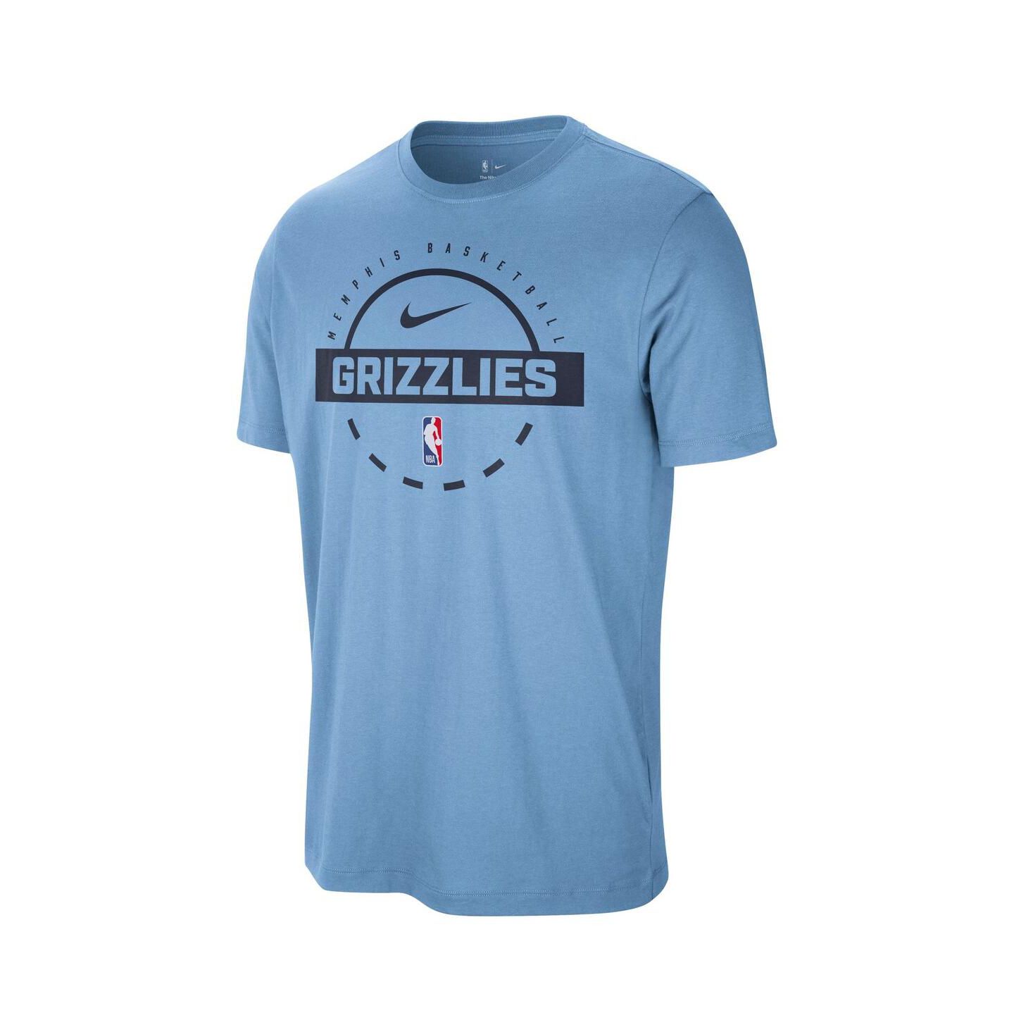 Мужская футболка Nike Light Blue Memphis Grizzlies Authentic Practice — фото 2
