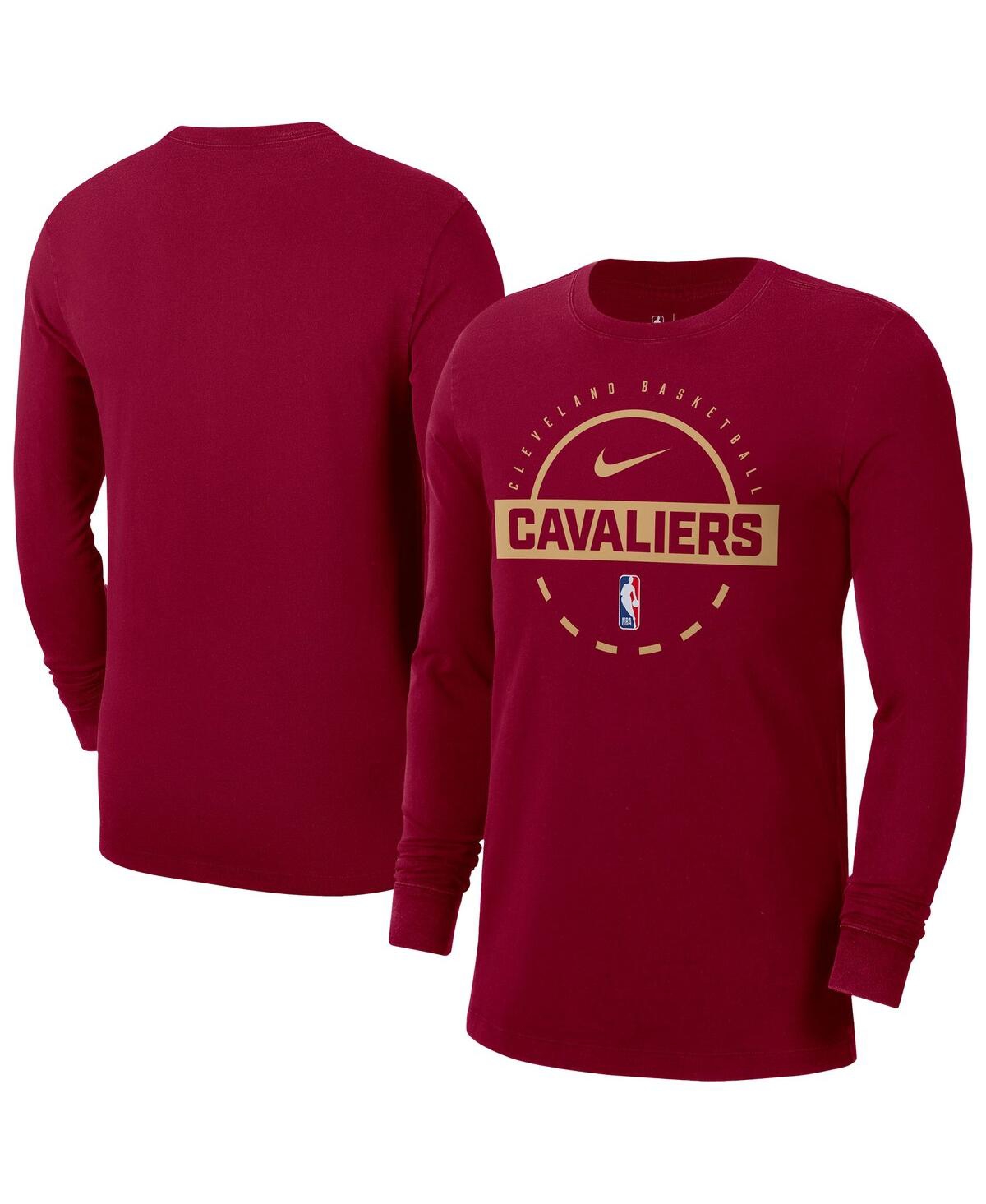 Nike Cleveland Cavaliers  Men's Nba Practice Long-sleeve T-shirt In Red