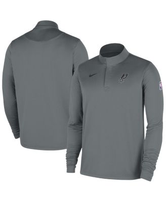 Nike - Men's Silver San Antonio Spurs 2025/26 Authentic Coaches Quarter-Zip Dri-Fit Top