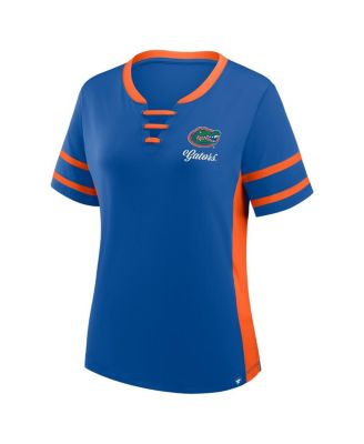 Women's Royal/Orange Florida Gators Be Fearless Athena Lace-Up T-Shirt