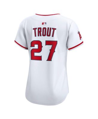 Women's Mike Trout White Los Angeles Angels Home Limited Player Jersey