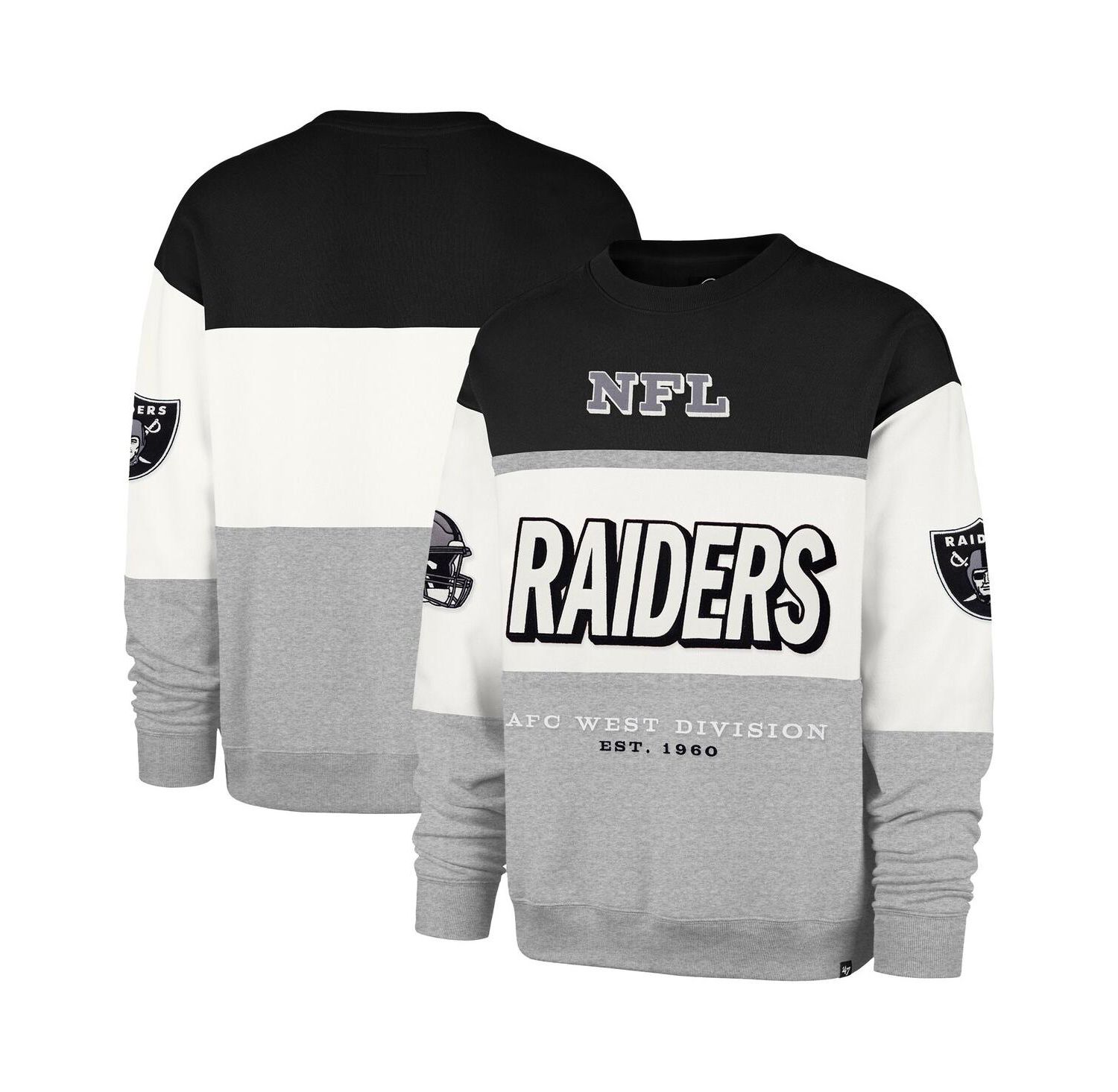 Men's Black/Gray Las Vegas Raiders Breeze Maximalist Sweatshirt