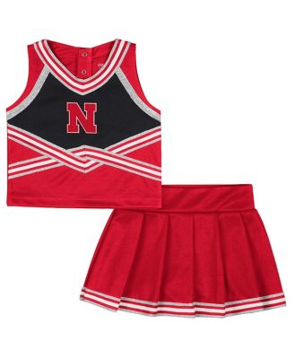 Colosseum - Girls Toddler Scarlet Nebraska Huskers Lollipop Park Cheer Two-Piece Set