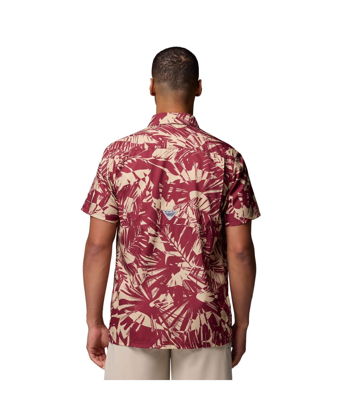 Columbia Men's Garnet Florida State Seminoles Super Slack Tide Omni-Wick Button-Up Shirt