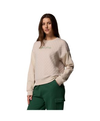 Women's Beige Oregon Ducks Collegiate Hart Mountain Quilted Sweatshirt