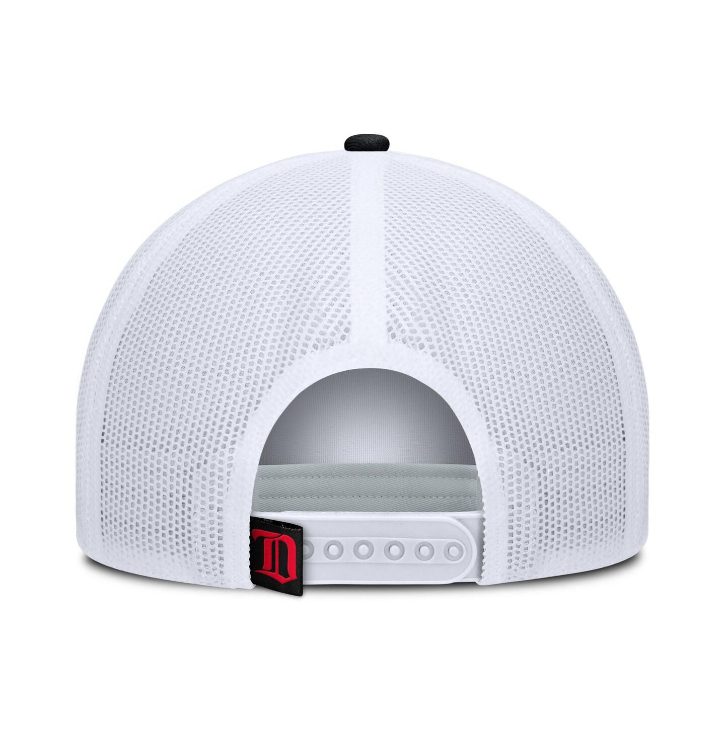 Мужская кепка Fanatics Black/White Detroit Red Wings Heritage Dutch A-Frame Trucker Adjustable Hat — фото 4