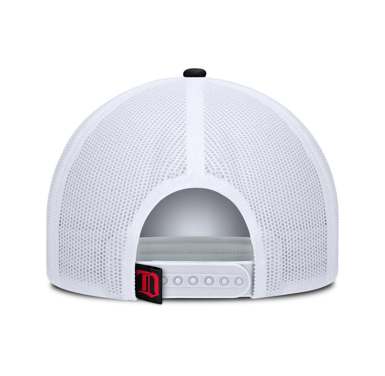 Men's Black/White Detroit Red Wings Heritage Dutch A-Frame Trucker Adjustable Hat