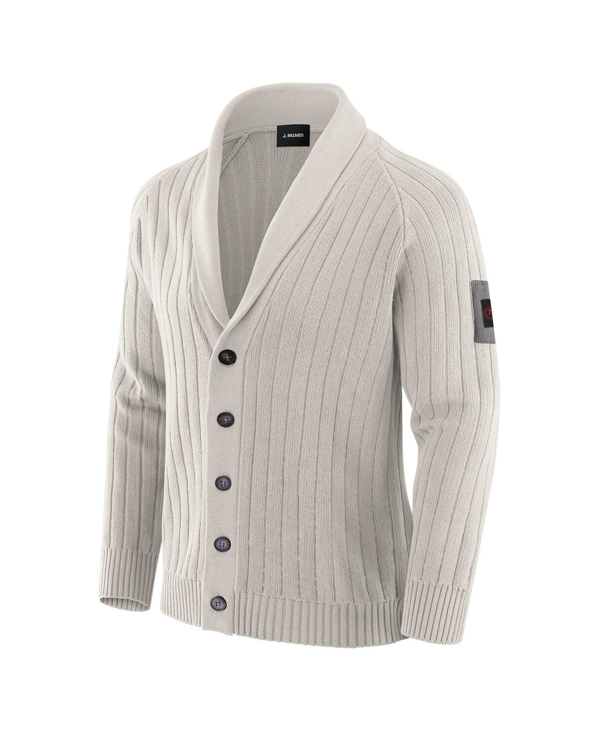 J. Palmer Men's Gray San Francisco 49ers The Playmaker Cardigan Raglan Sweater In Gray