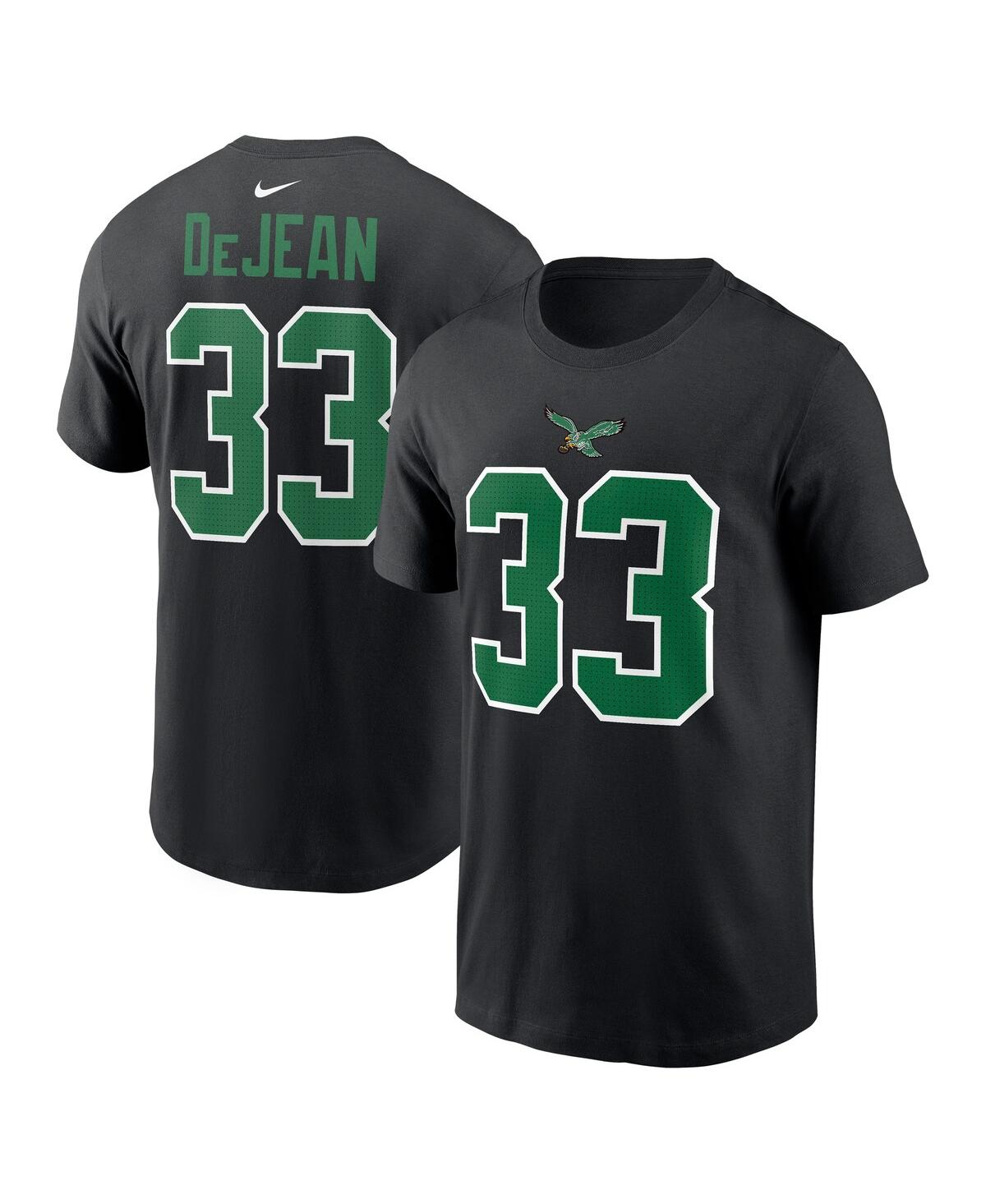 Nike Men's Cooper Dejean Black Philadelphia Eagles Player Name Number T-shirt In Black