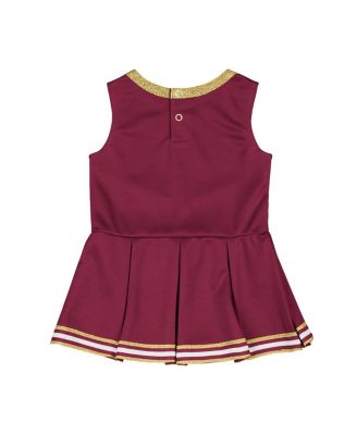 Girls Baby Boys and Girls Garnet Florida State Seminoles Lollipop Park Cheer Dress