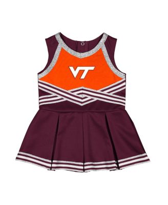 Girls Baby Boys and Girls Maroon Virginia Tech Hokies Lollipop Park Cheer Dress