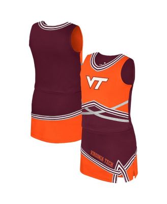 Colosseum - Big Girls Maroon Virginia Tech Hokies Lollipop Park Cheer Two-Piece Set