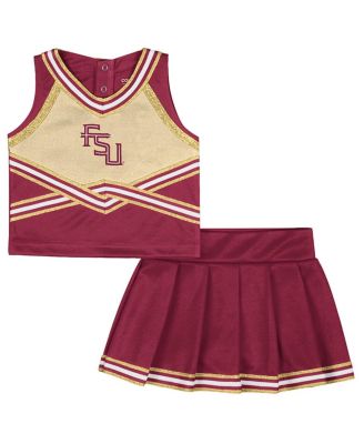 Colosseum - Girls Toddler Garnet Florida State Seminoles Lollipop Park Cheer Two-Piece Set
