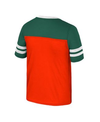 Big Girls Orange Miami Hurricanes Princess Bubblegum Bling T-Shirt