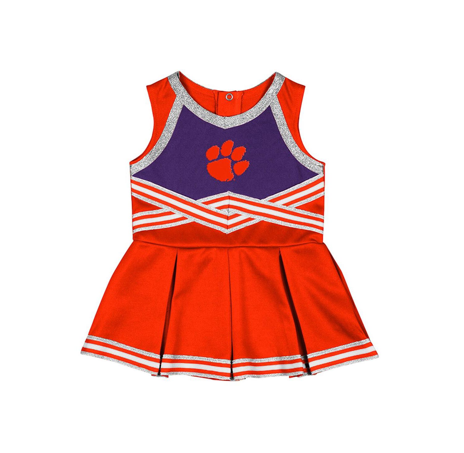 Girls Baby Boys and Girls Orange Clemson Tigers Lollipop Park Cheer Dress