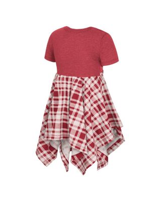 Girls Toddler Crimson Alabama Crimson Tide Marceline Plaid Dress