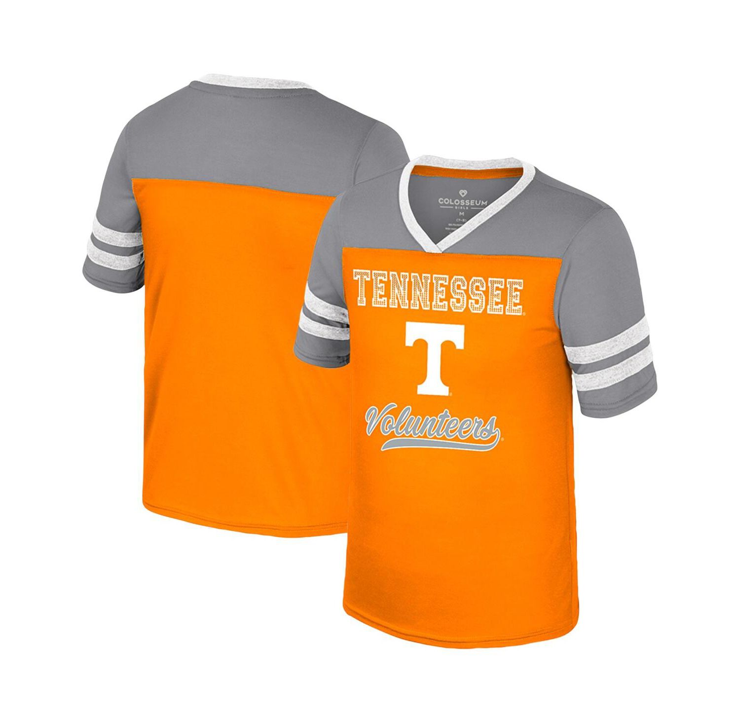 Big Girls Tennessee Orange Tennessee Volunteers Princess Bubblegum Bling T-Shirt