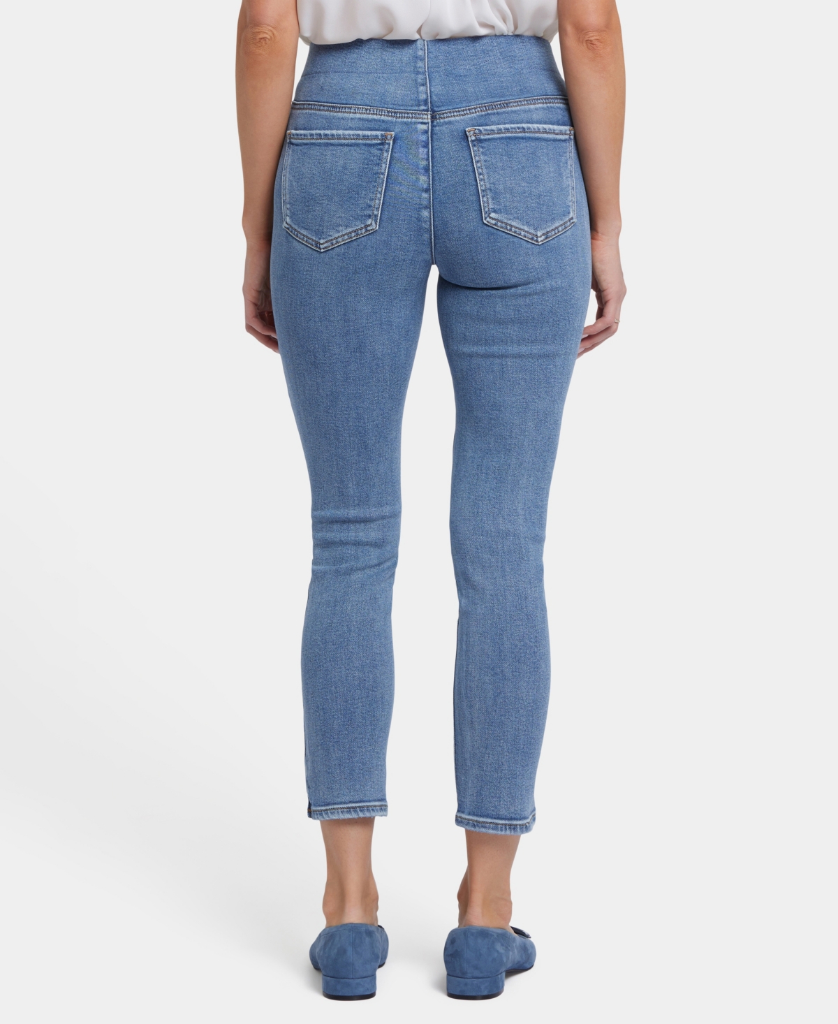 Nydj Women's Ami Skinny Ankle Pull-on Jeans In White