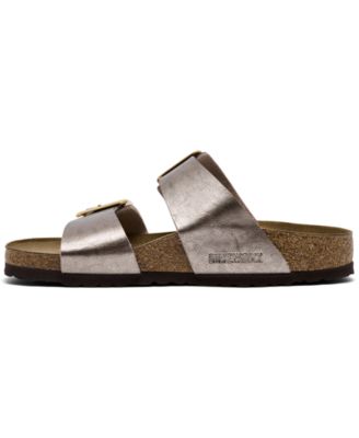 Women's Sydney Luxe Buckle Birko-Flor Sandals from Finish Line