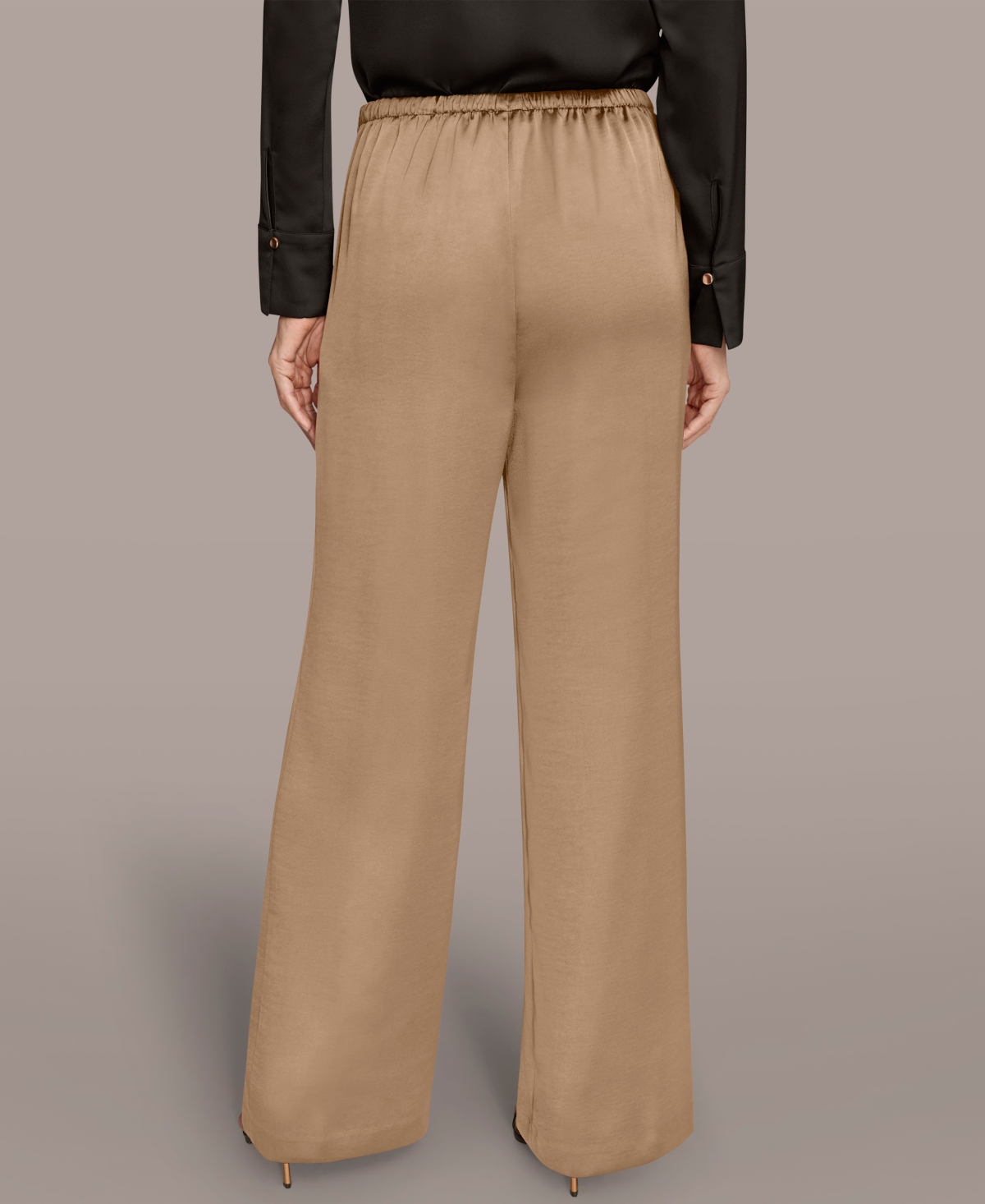 Donna Karan Women's Wide Leg Pants In Brown