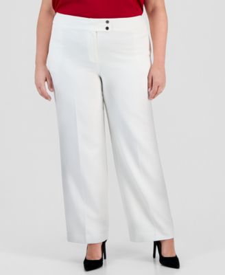 Plus Size High-Rise Wide-Leg Pants