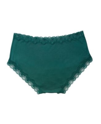 Women's Soft Silk Lace-Trim Briefs Underwear