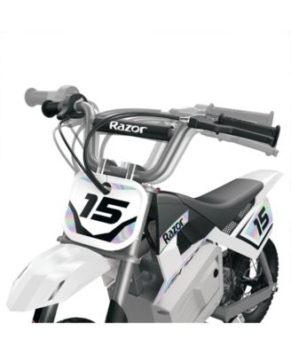 MX400 Dirt Rocket 24V Electric Toy Motocross Dirt Bike, White (2 Pack