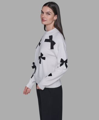 Women’s All-Over Bow Appliqu&eacute; Sweater