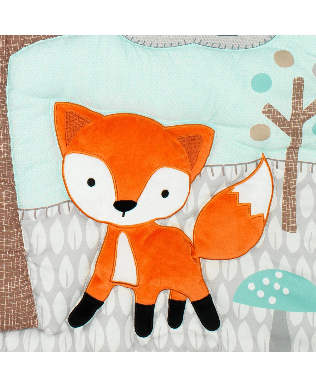 Bedtime Originals Baby Woodland Friends 3-Piece Animals Mint/Gray Crib Bedding Set