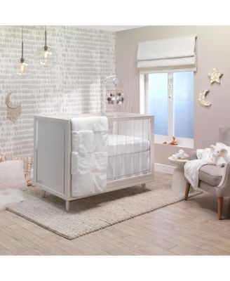 Baby Signature White Luxury Textured Patchwork Crib/Toddler Quilt
