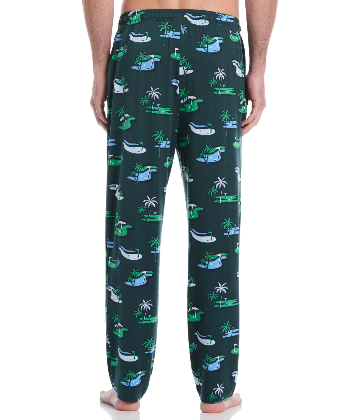 Perry Ellis Portfolio Men's Soft Touch Beach Course Pajama Pants In Green