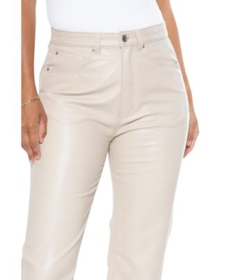 Women's Bone Leather Straight Leg Pant