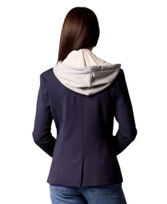 Women's Helen Double-Breasted Blazer with Removable Hoodie Insert