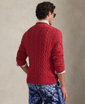 Men's Cable-Knit Cotton Sweater