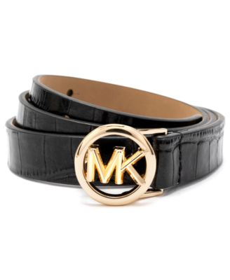 Logo Skinny Leather Belt