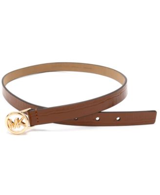 Logo Skinny Leather Belt