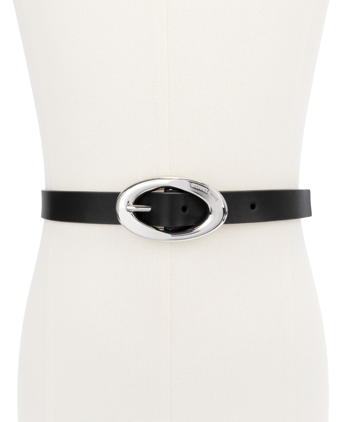 Michael Kors Women's 25mm Non-reversible Leather Belt In Black