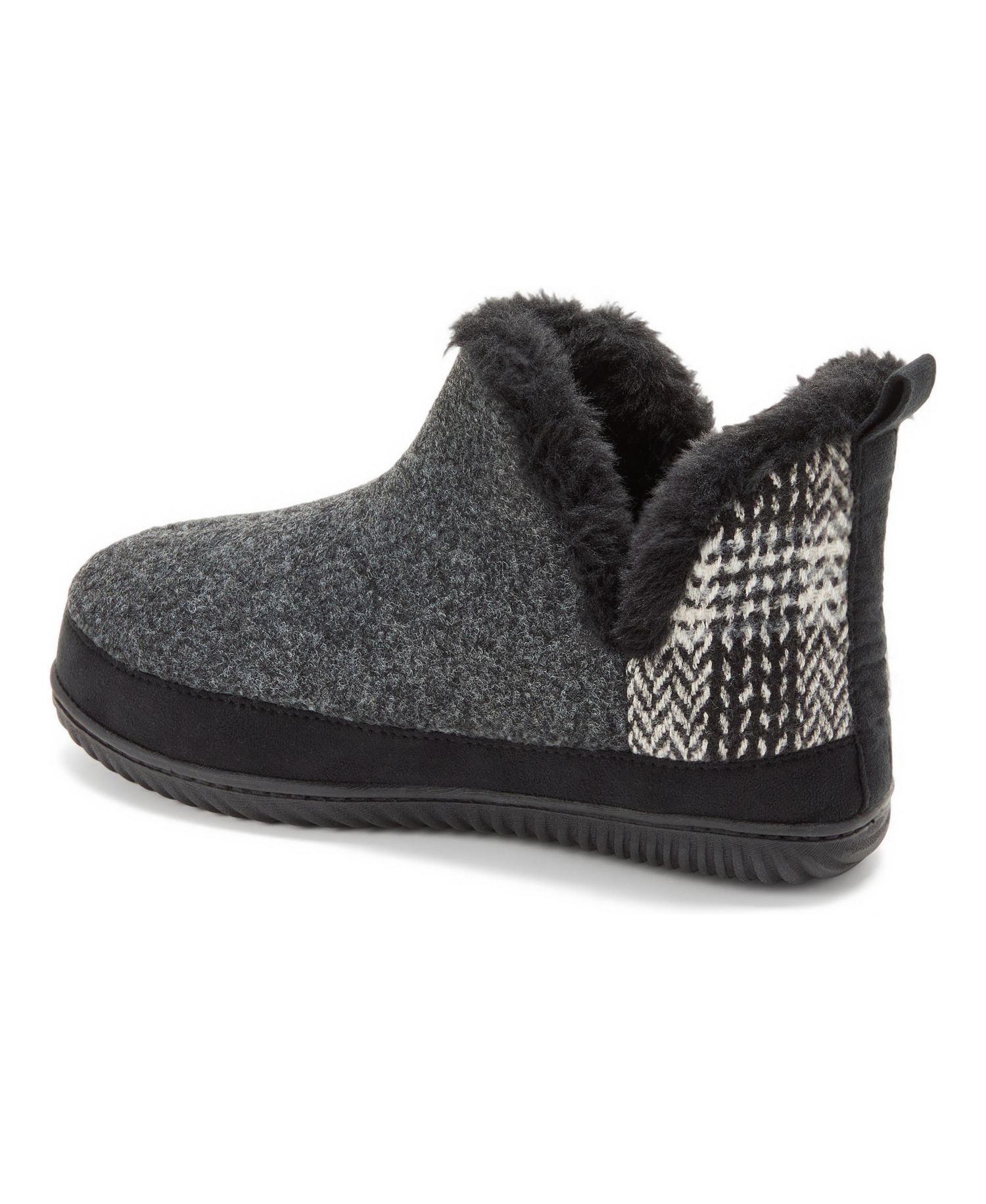 Women's Felted and Plaid Boot Slipper