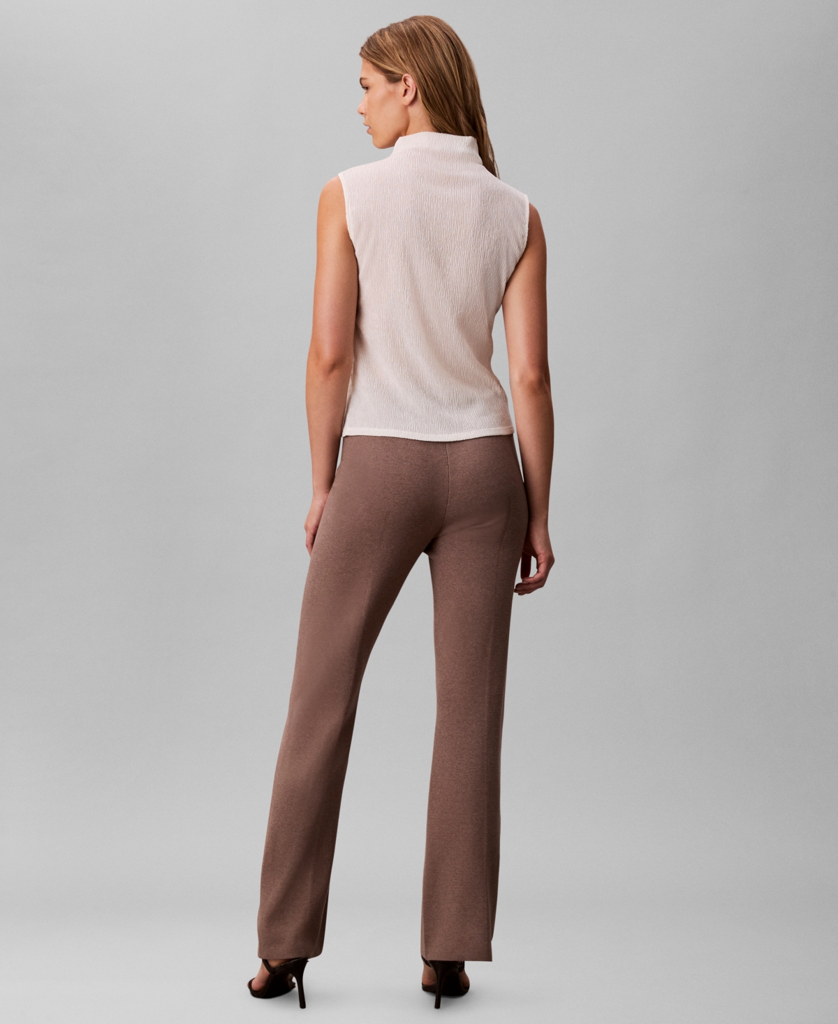 Calvin Klein Jeans Est.1978 Women's Half Milano Slim Pants In Neutral