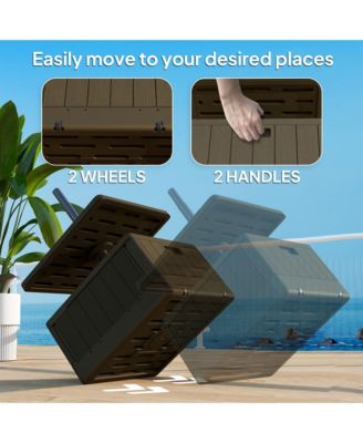 Patio Umbrella Base with Table, Weighted Umbrella Sd,