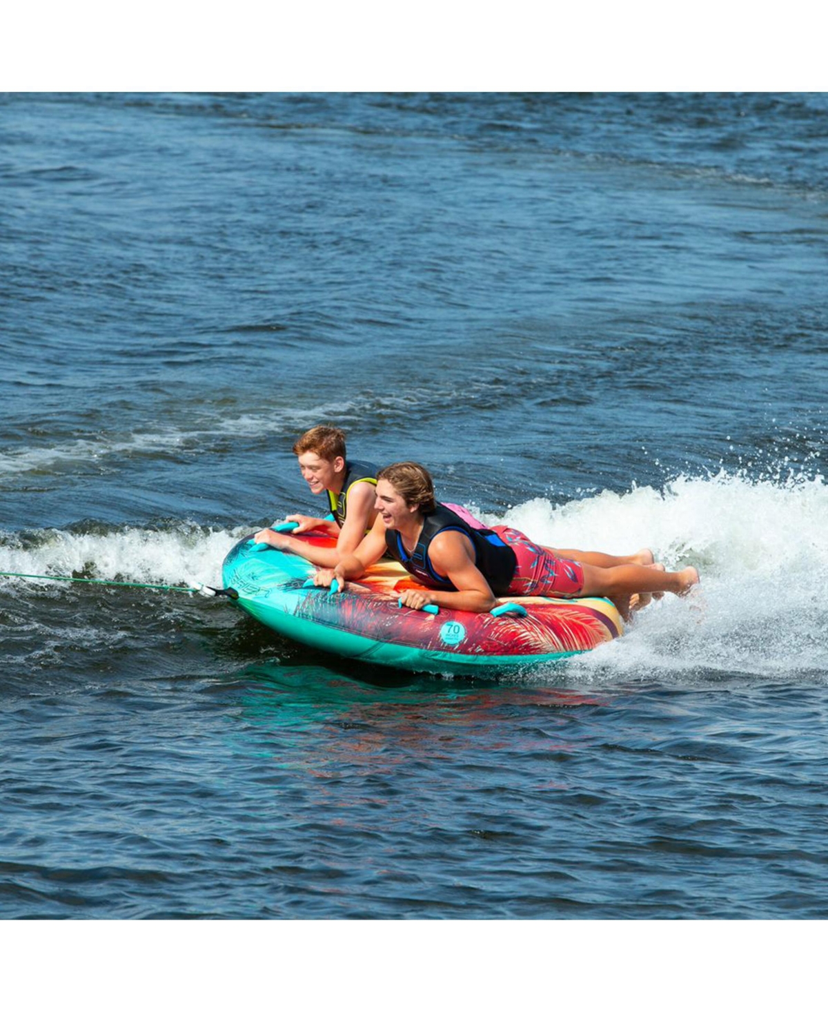 O'Brien Super Screamer 2 Person Inflatable and Towable Water Sports Tube Raft